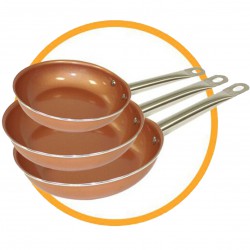 TELETIENDA ONLINE - Sartenes Copper Pan Pack 3