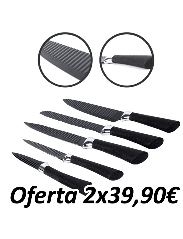 TELETIENDA ONLINE - Set de cuchillos Blackblade